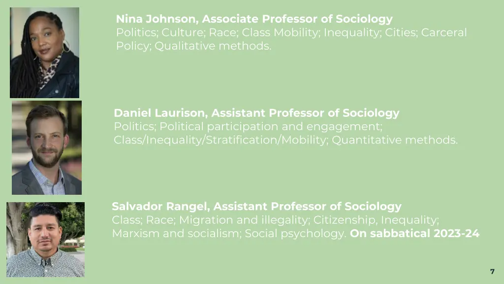 nina johnson associate professor of sociology