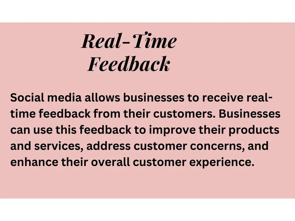 real time feedback