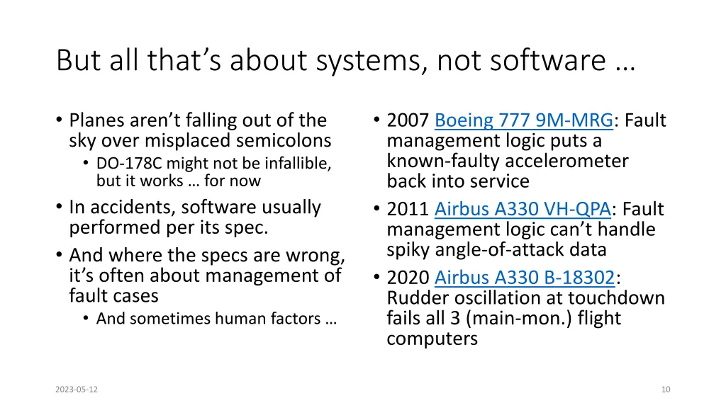 but all that s about systems not software