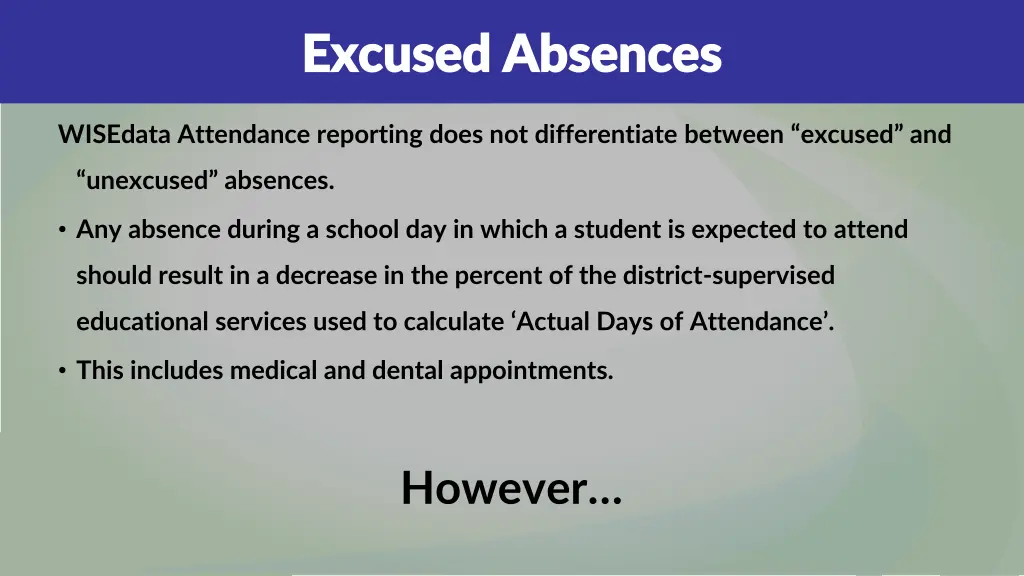 excused absences excused absences