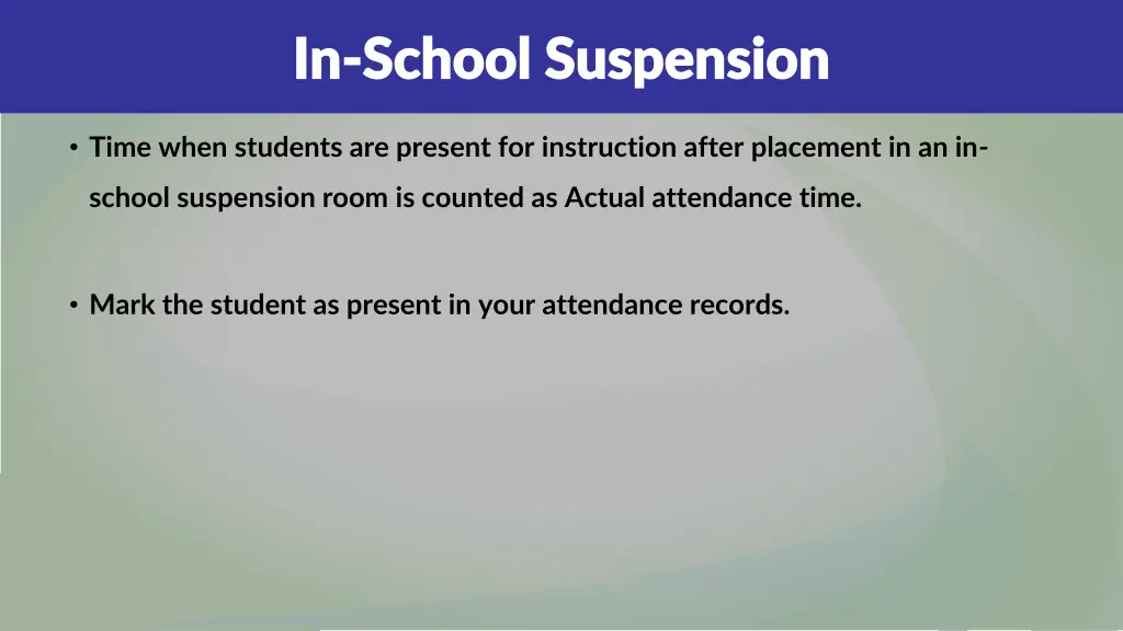 in in school school suspension suspension