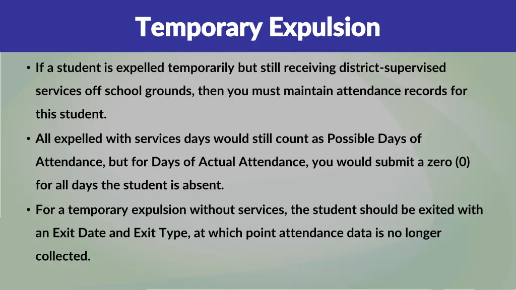 temporary expulsion temporary expulsion