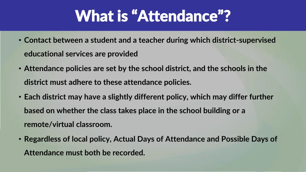 what is attendance what is attendance