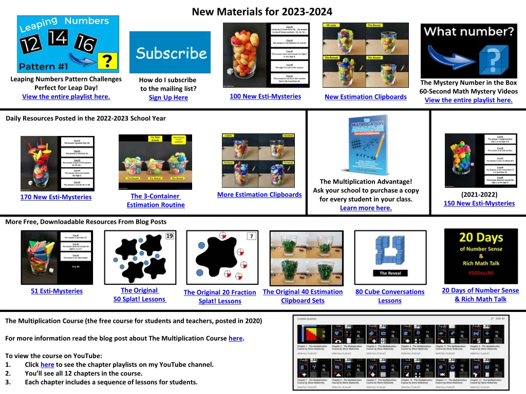 new materials for 2023 2024 2