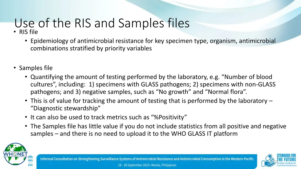 use of the ris and samples files ris file