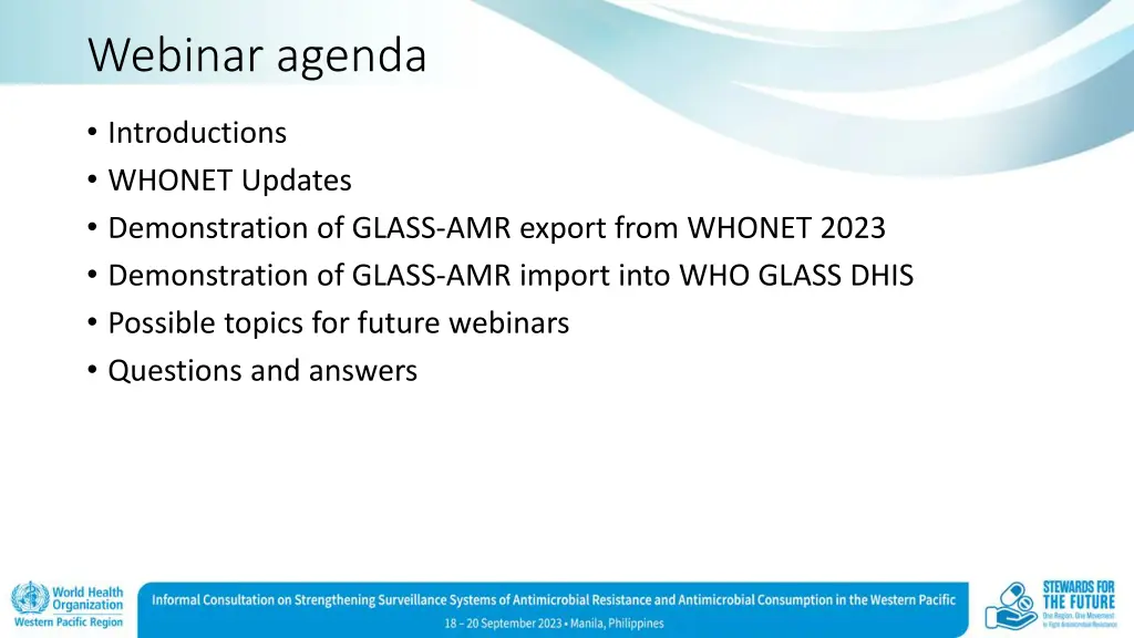 webinar agenda