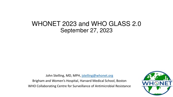 whonet 2023 and who glass 2 0 september 27 2023