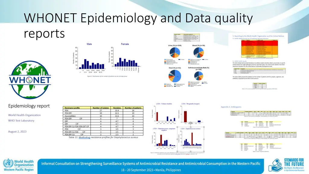 whonet epidemiology and data quality reports