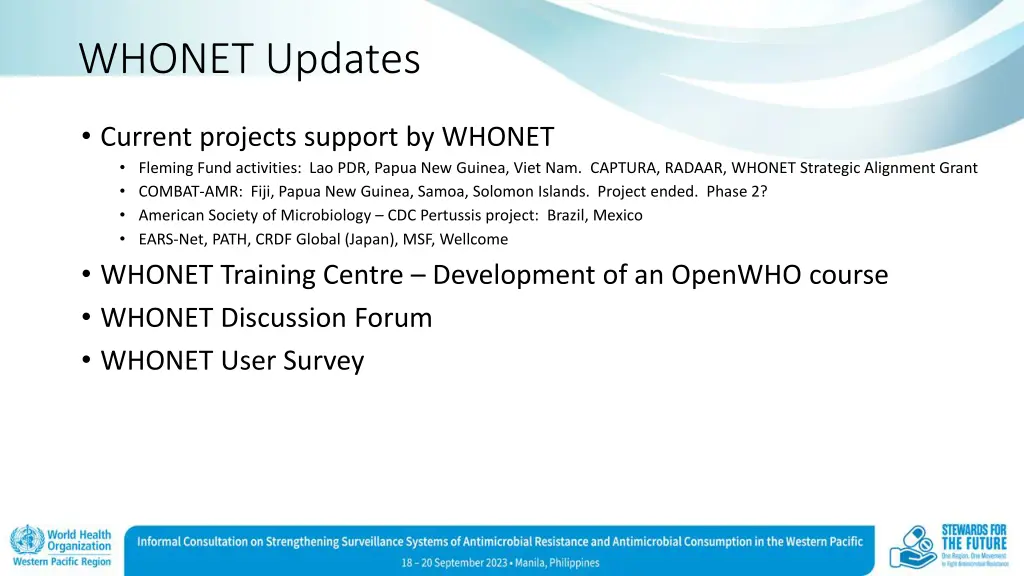whonet updates