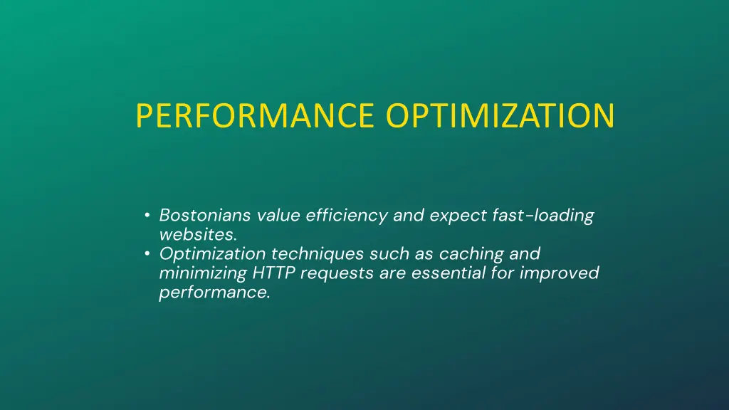 performance optimization