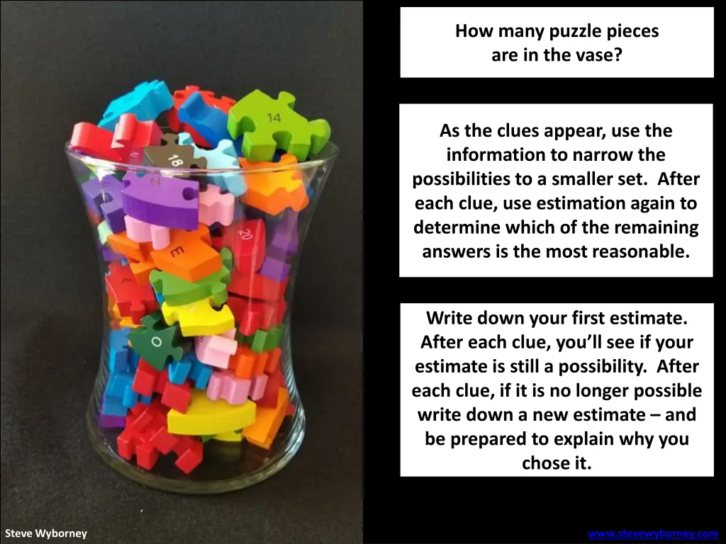 how many puzzle pieces are in the vase 1