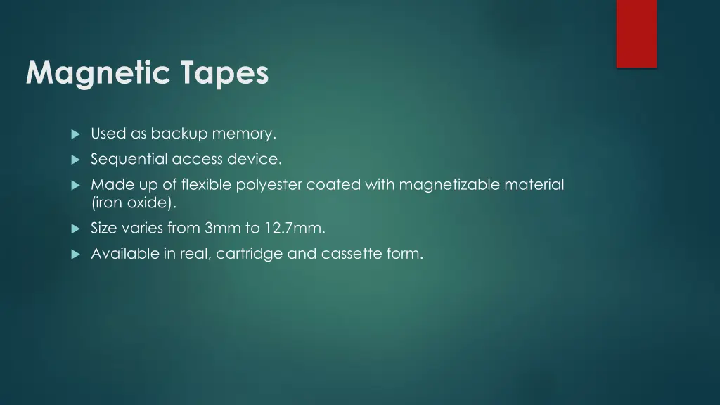 magnetic tapes