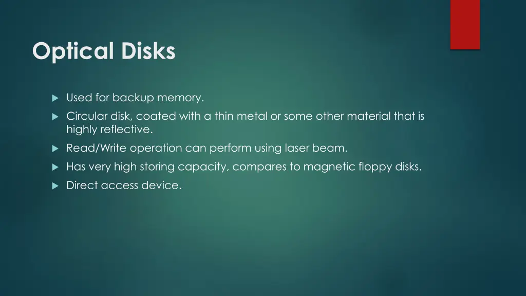 optical disks