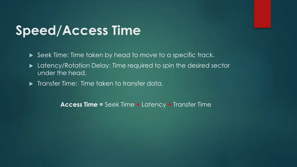 speed access time