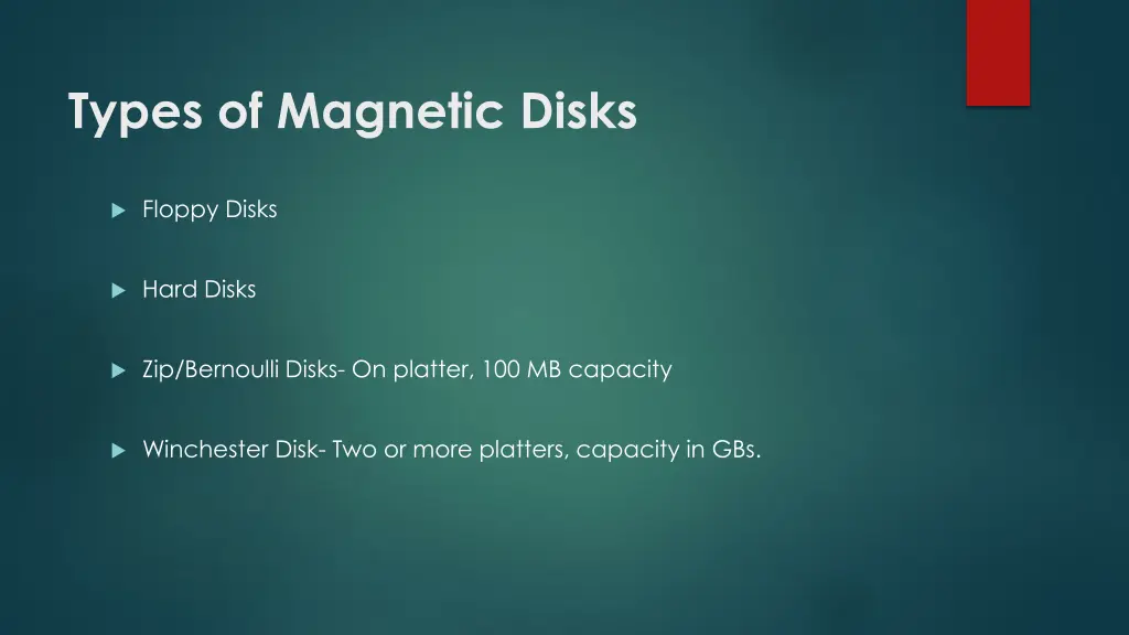 types of magnetic disks