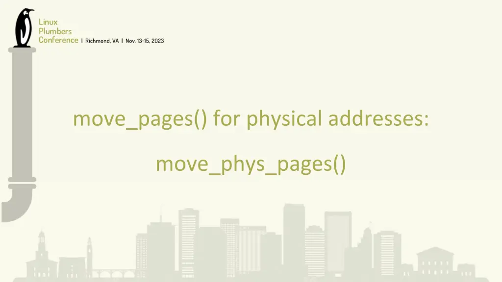 move pages for physical addresses