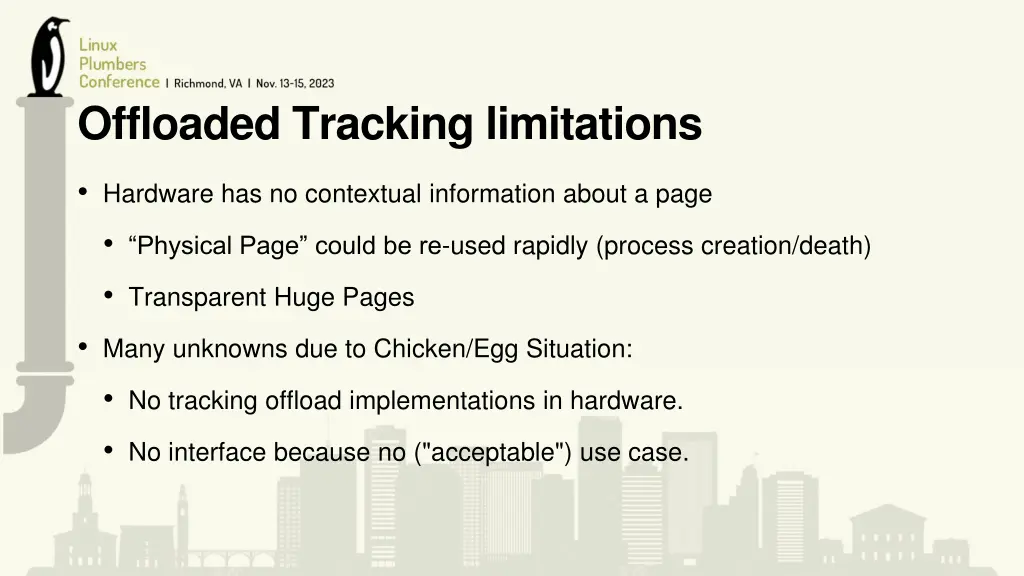 offloaded tracking limitations