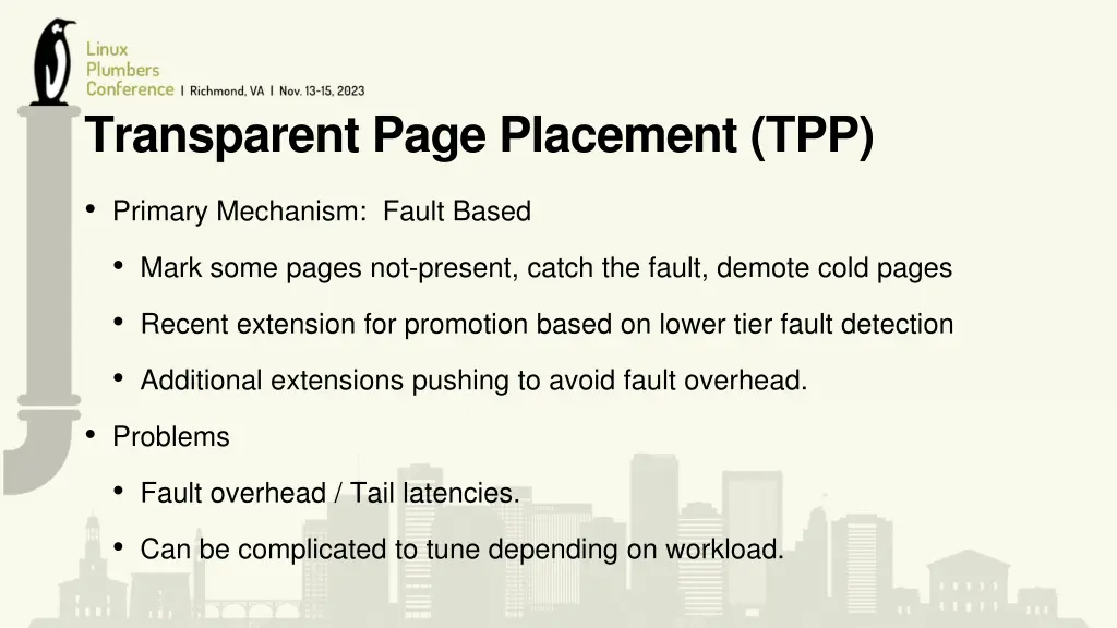 transparent page placement tpp