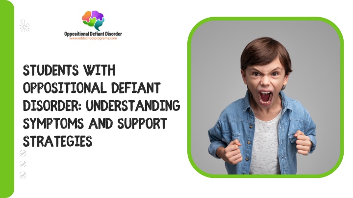 students with oppositional defiant disorder