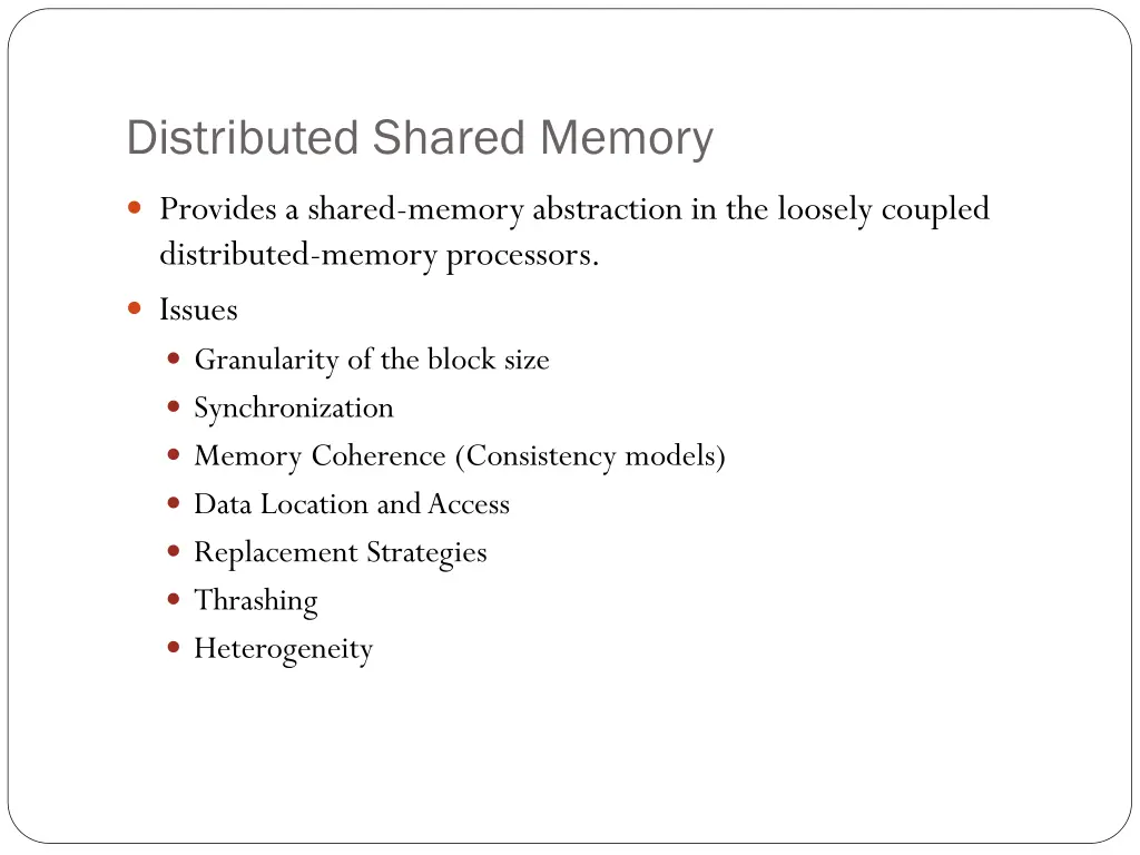 distributed shared memory