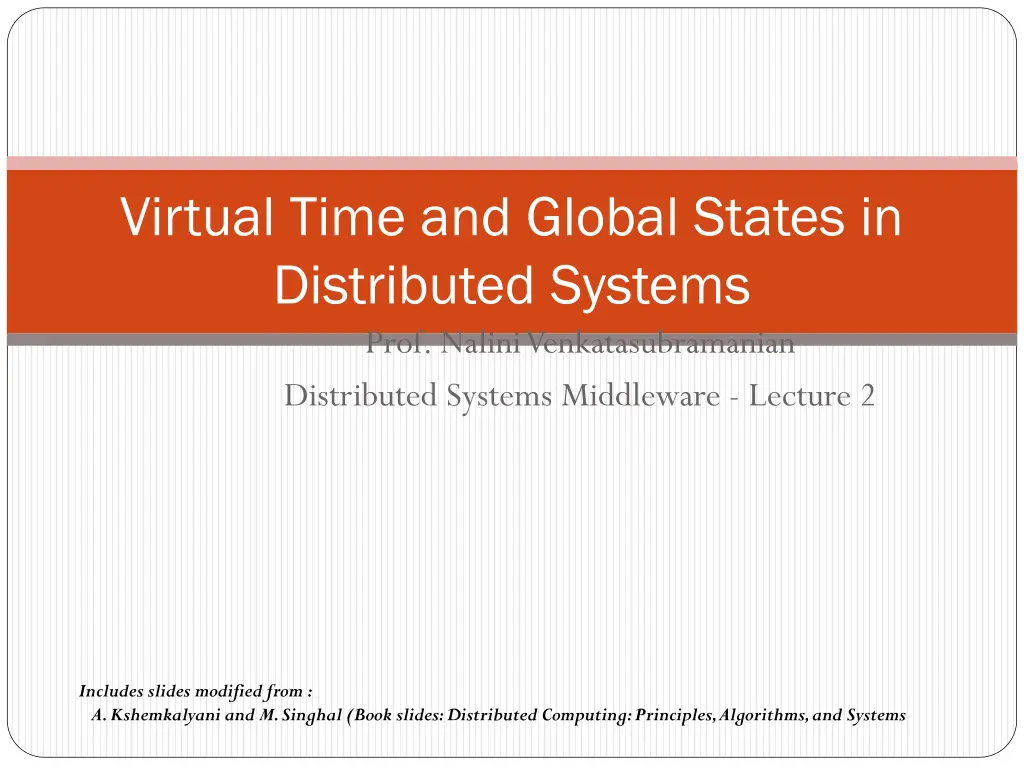 virtual time and global states in distributed