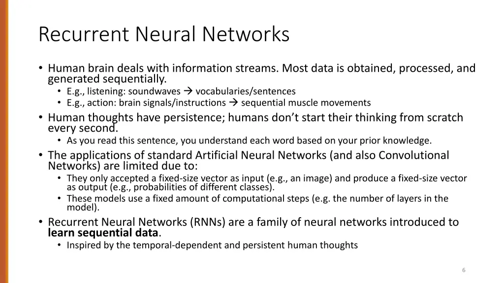 recurrent neural networks