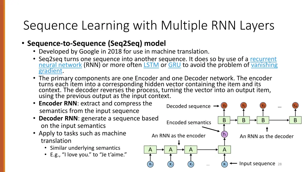 sequence learning with multiple rnn layers 1