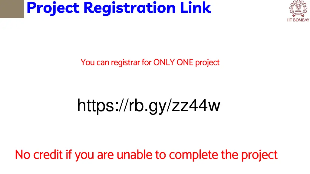 project registration link