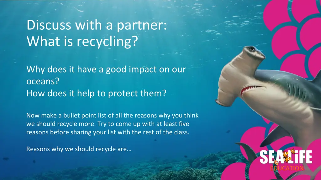 discuss with a partner what is recycling