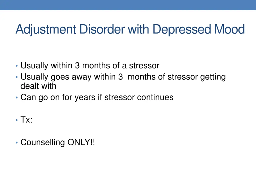 adjustment disorder with depressed mood