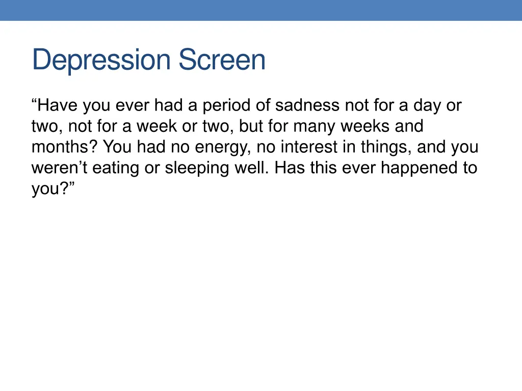 depression screen