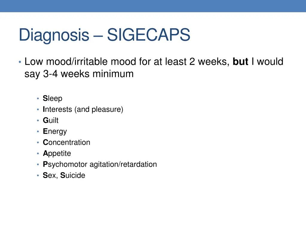 diagnosis sigecaps