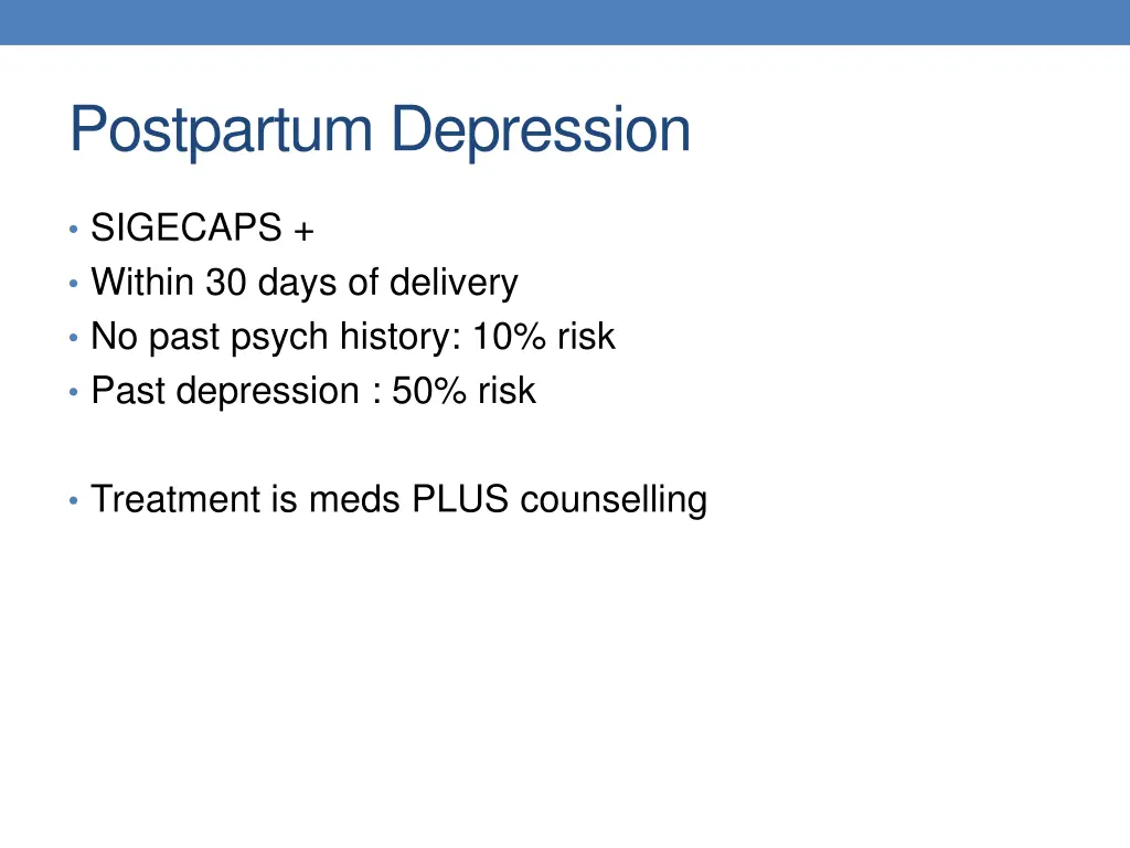 postpartum depression