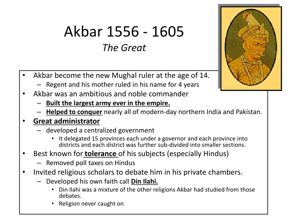 akbar 1556 1605 the great