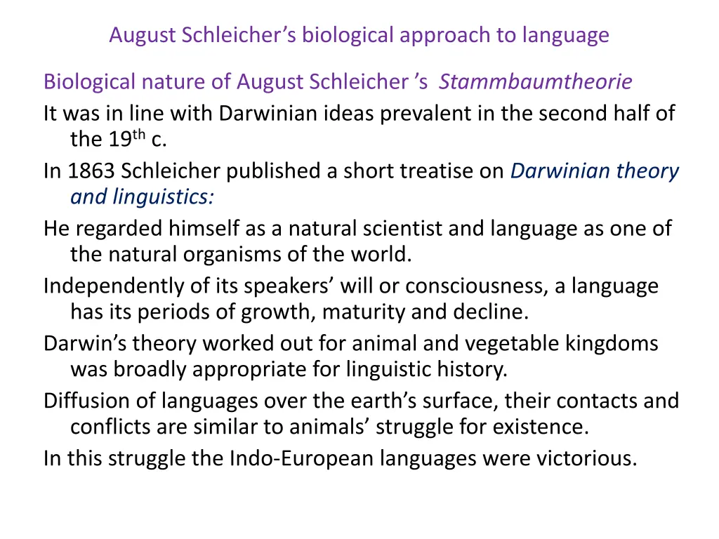 august schleicher s biological approach 2