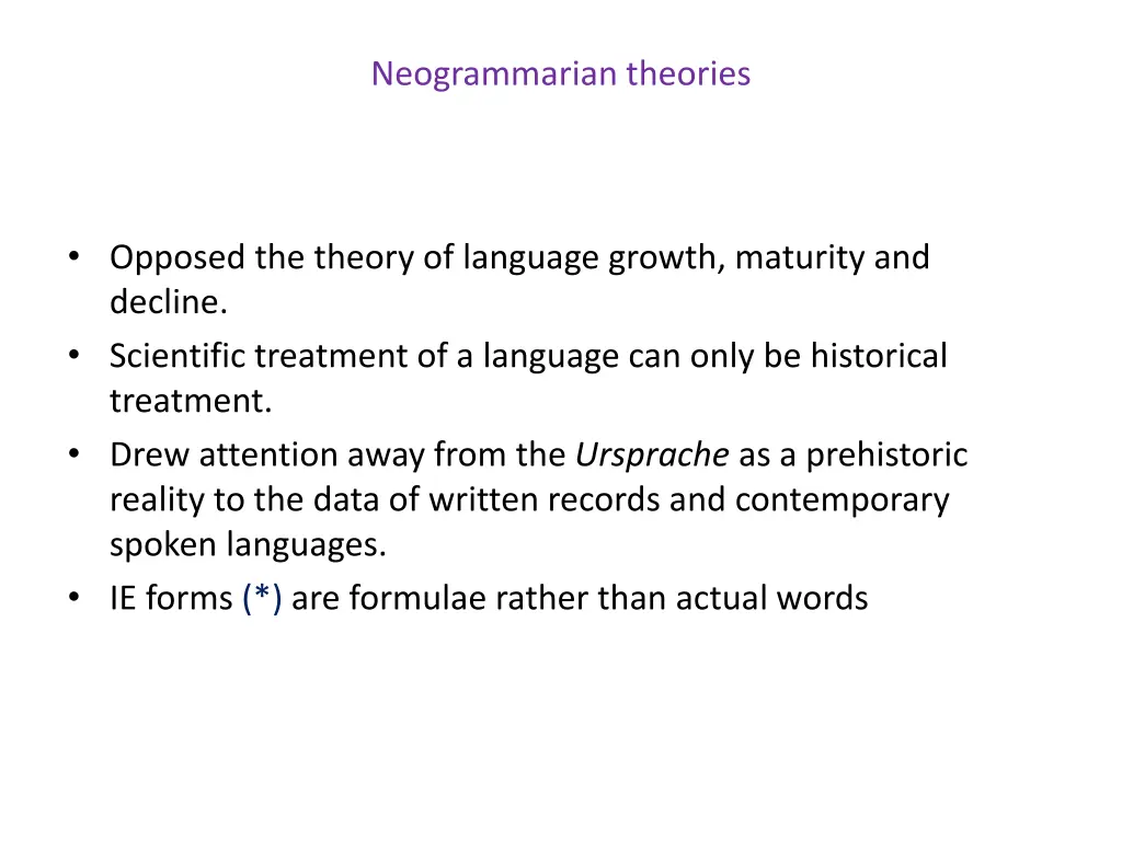 neogrammarian theories 3