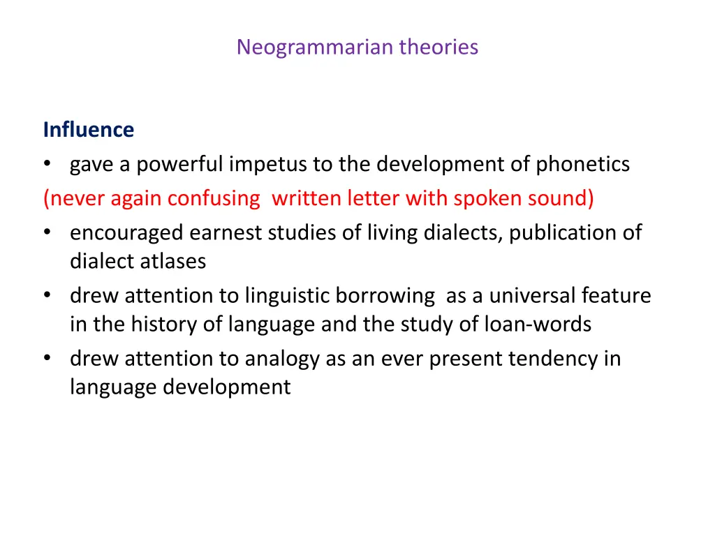 neogrammarian theories 5