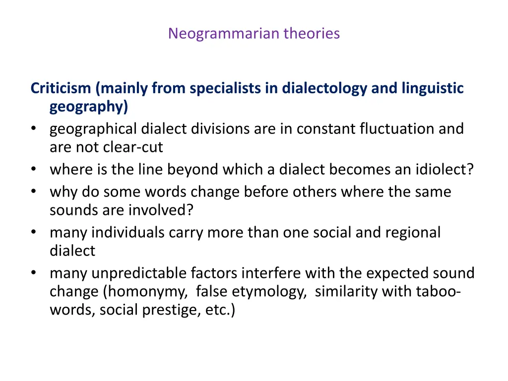 neogrammarian theories 6