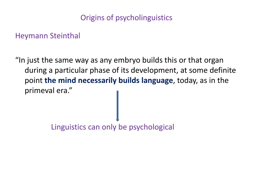 origins of psycholinguistics 1