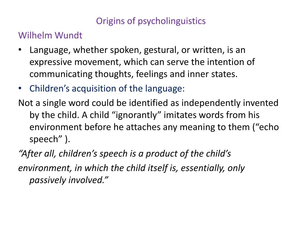 origins of psycholinguistics 6