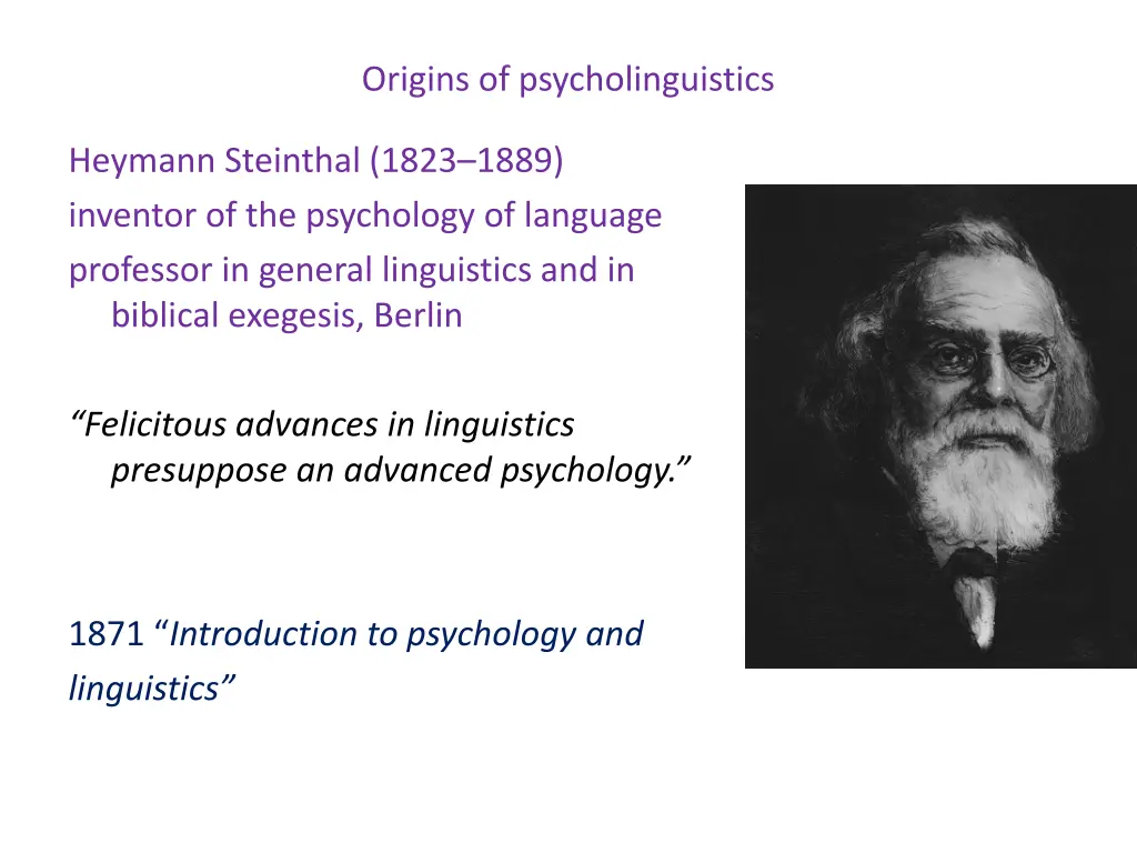 origins of psycholinguistics