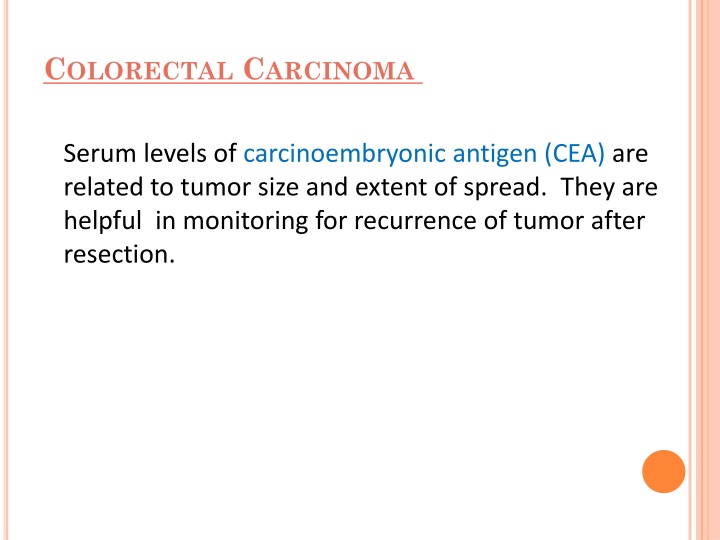 c olorectal c arcinoma