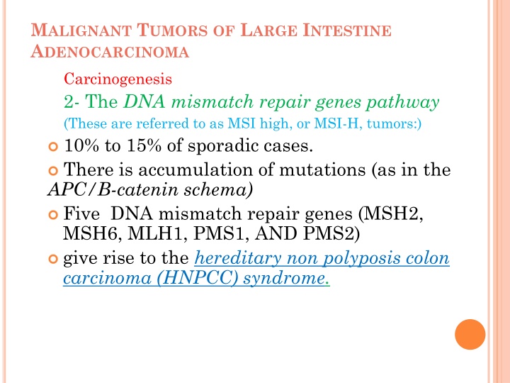 m alignant t umors of l arge i ntestine 2