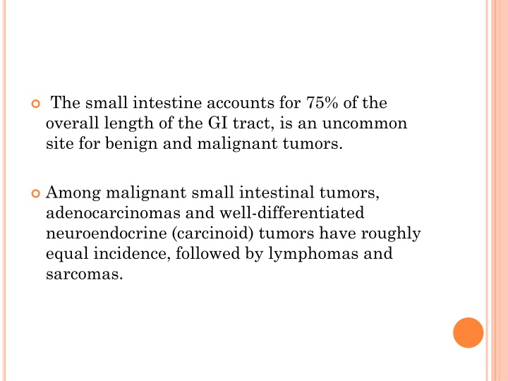 the small intestine accounts