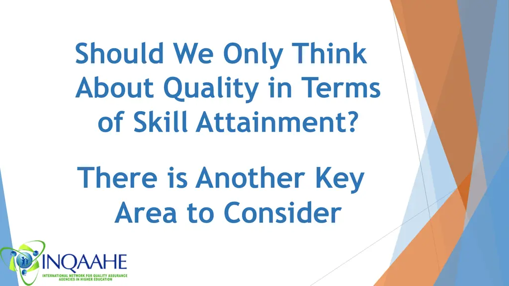 should we only think about quality in terms
