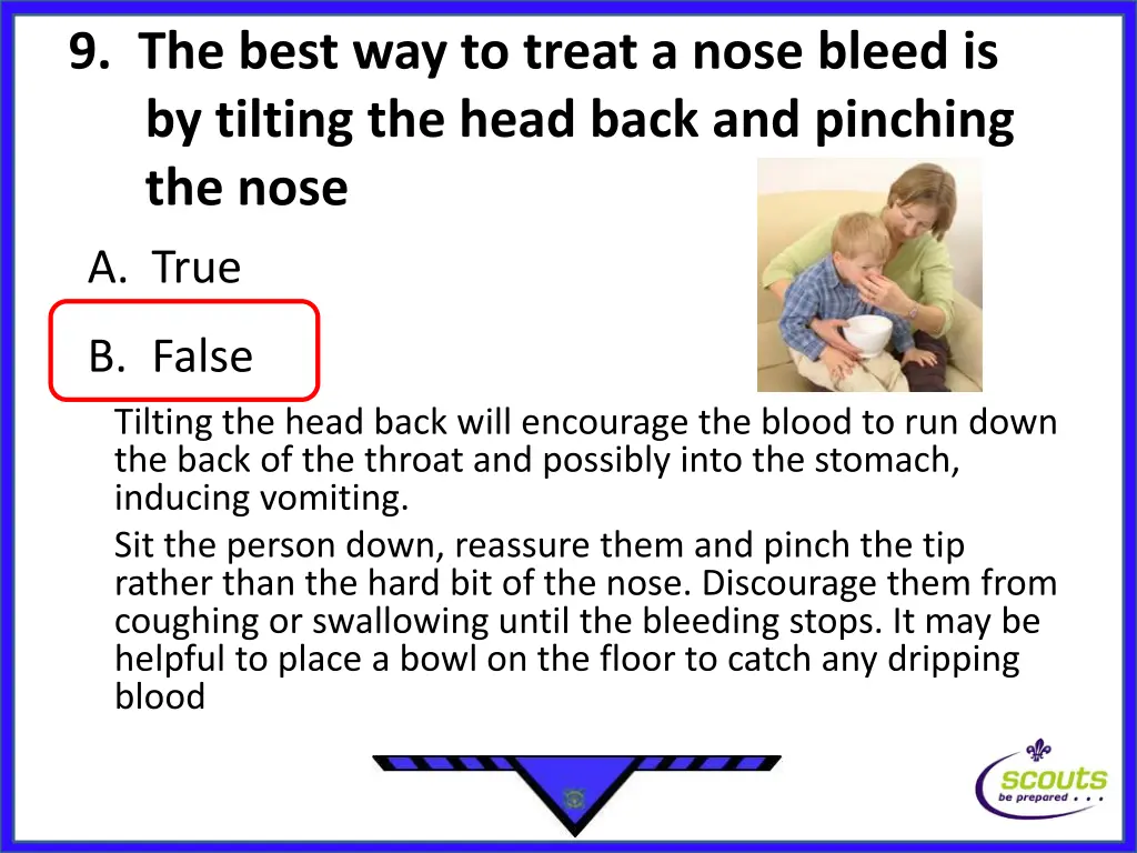 9 the best way to treat a nose bleed
