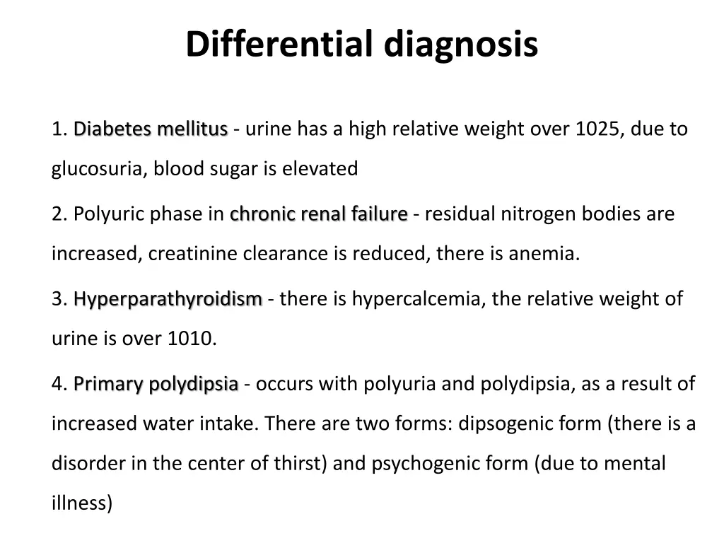 differential diagnosis