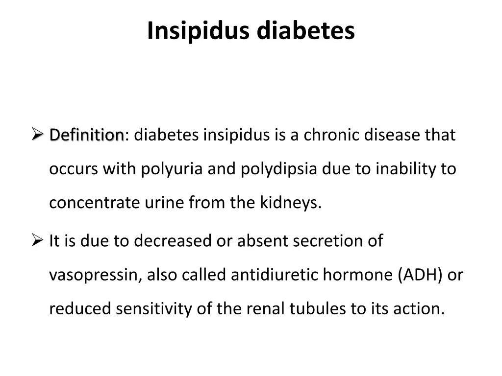 insipidus diabetes