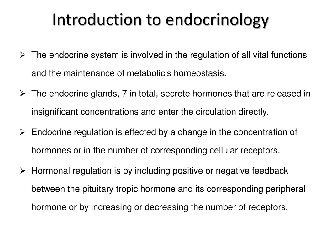 introduction to endocrinology
