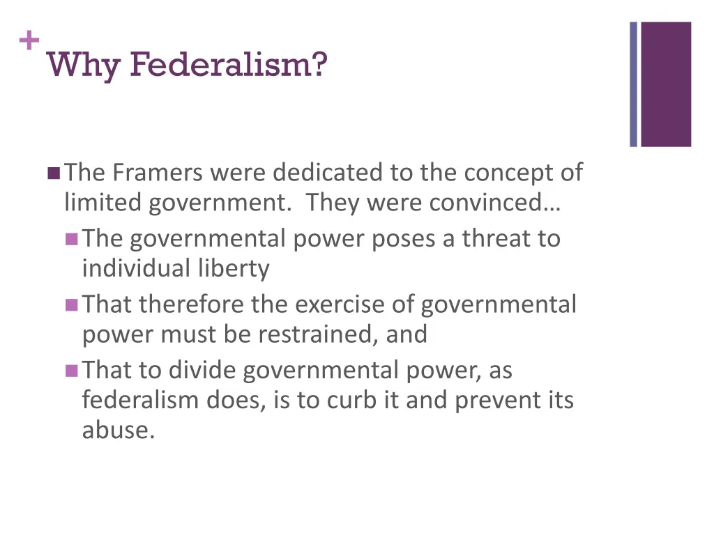 why federalism